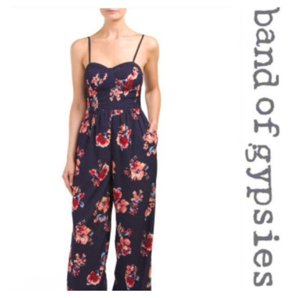 B.O.G. Floral Bustier Jumpsuit • Small • EUC